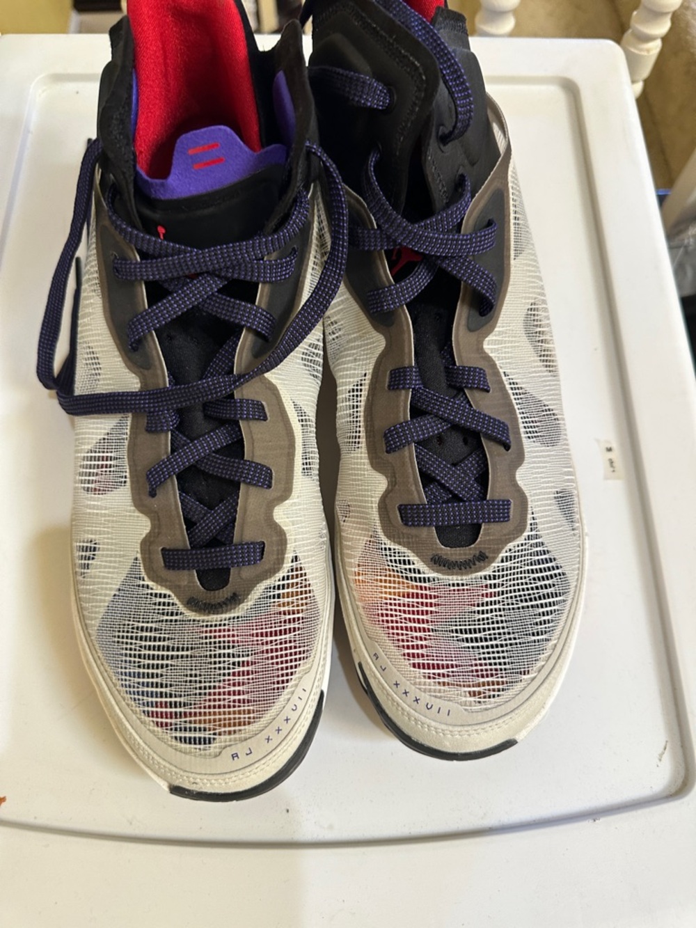 Jordan Men's Athletic Shoes White, Black, Purple, Red